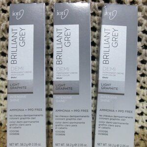 Bundle of 3 ion Brilliant Grey Demi Permanent Hair Color